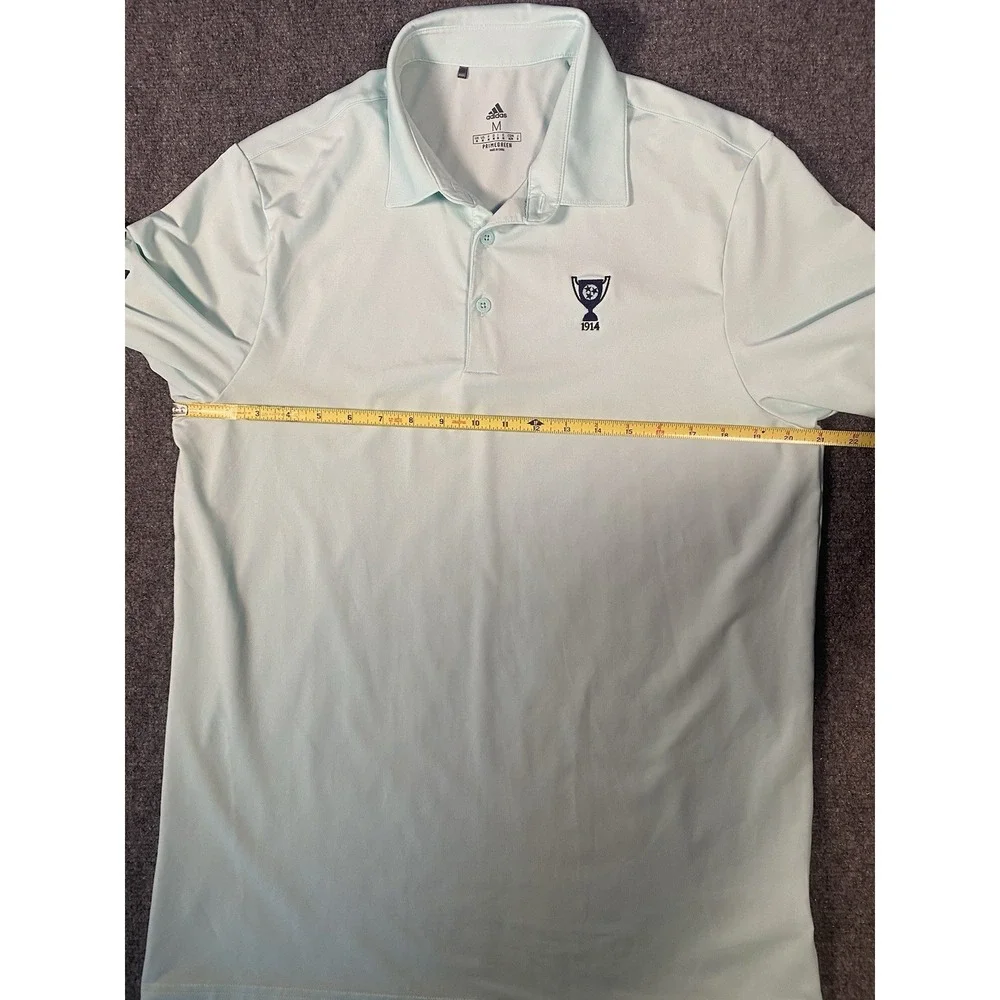 Adidas Golf Polo Shirt Mens Medium Light Green Performance Stretch TGA